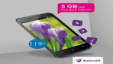 Huawei Y520 Smartfonunu al və Azercell-dən 6 ay ərzində hər ay 5GB-dək Pulsuz İnternet əldə et