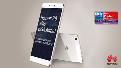 Huawei P8 získal prestížne ocenenie EISA za najlepší spotrebiteľský smartfón 2015-2016