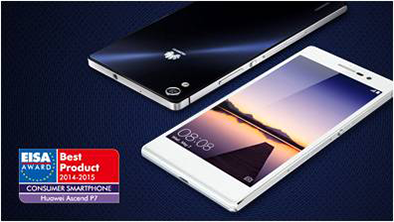Huawei Ascend P7 став «Вибором споживачів 2014/2015 в категорії смартфонів» за версією EISA
