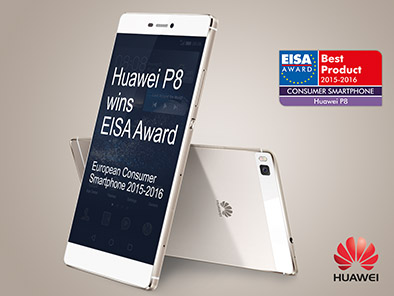 Huawei P8 став «Вибором споживачів 2015/2016 в категорії смартфонів» за версією EISA